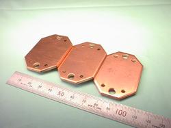 板金加工 : 銅（無酸素銅） C1020P + ニッケルメッキ 処理前 t3.0 試作加工